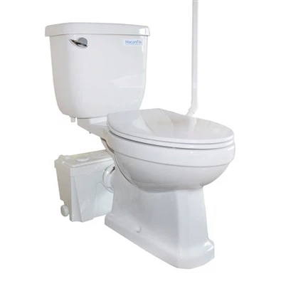 Nhà vệ sinh với máy bơm Macerator