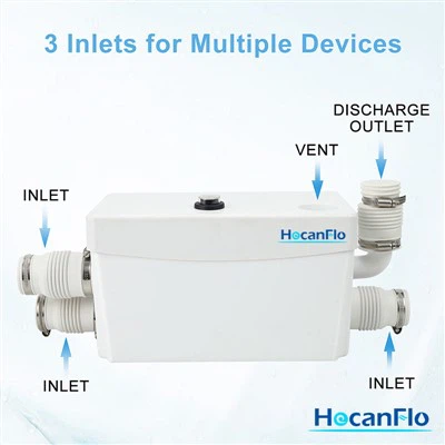 Máy bơm thải Macerator 3 cửa vào